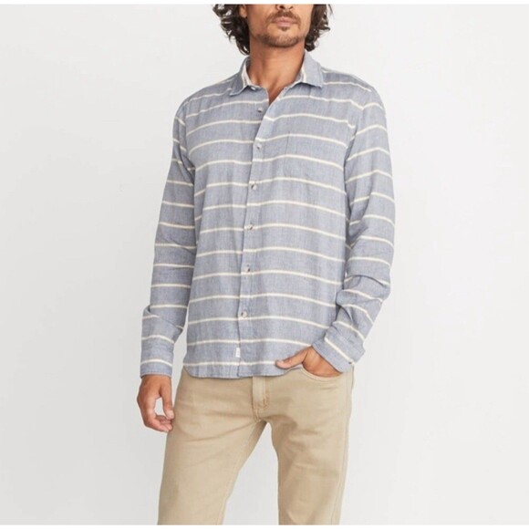 Marine Layer Other - Marine Layer Button Down Blue Striped Liberty Casual Summer Shirt Mens Large